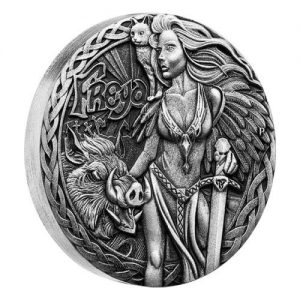 2017 Norse Goddesses 2oz Silver Freya Coin Reverse