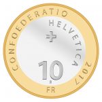 Switzerland 2017 Gentian 10 Franc Coin Obverse, Flora Alpina Series