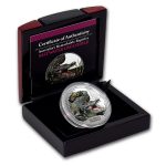2017 Australia's Remarkable Reptiles - Saltwater Crocodile 1iz Silver Coin Box