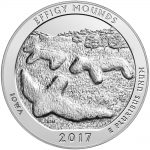 America The Beautiful 5oz Silver 2017 Effigy Mounds Quarter Dollar Reverse