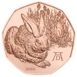 Austria 2016 Copper Hare Coin Reverse