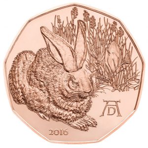 Austria 2016 Copper Hare Coin Reverse