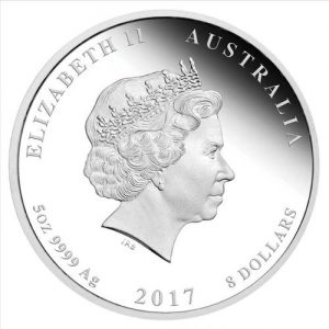 Australia 2017 5oz Silver Henry Lawson Coin Obverse