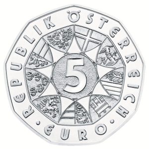 Austria Silver 5 Euro obverse