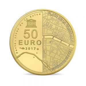 France 2017 Place de le Concorde and Palais Bourbon Gold Coin Obverse