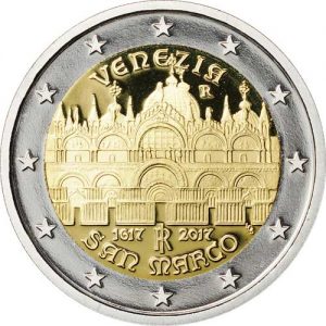 Italy 2017 St. Mark's Basilica Commemorative €2 Coin Obverse
