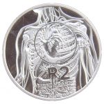 South Africa 2017 Heart Transplant Silver R2 Crown Coin Reverse