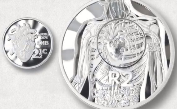 South Africa 2017 Heart Transplant Silver Crown and Tickey Coin Set