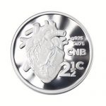 South Africa 2017 Heart Transplant Silver Tickey Coin Reverse