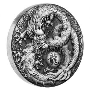 2017 2oz Silver Dragon Coin Reverse