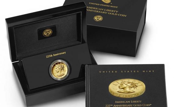USA 2017 225th Anniversary American Liberty Gold Coin in Box