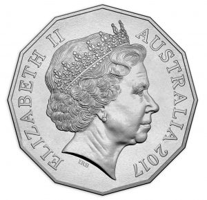 Australia 2017 Pride and Passion circulating 50c Coin Obverse