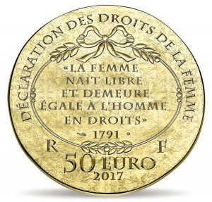 France 2017 Women of France - Olympe de Gouges Gold Coin Obverse