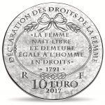 France 2017 Women of France - Olympe de Gouges Silver Coin Obverse