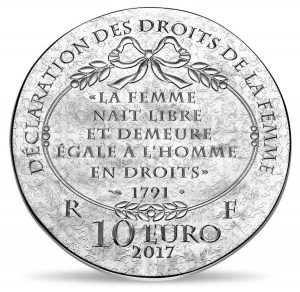 France 2017 Women of France - Olympe de Gouges Silver Coin Obverse