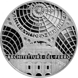 Italy 2017 Europa Star Silver coin - Galleria Vittoria Emanuelle II - Reverse