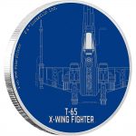 2017 T65 X-Wing Coin Reverse from Star Wars Ships Silver Coin Series