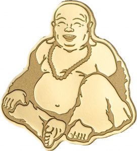 Palau 2017 Laughing Buddha Gold Coin Reverse