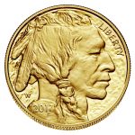 USA 2017 Gold Buffalo Coin Reverse