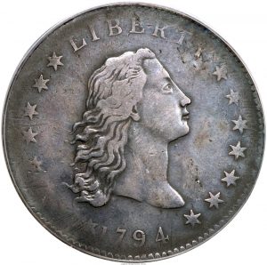 USA 1794 Flowing Hair Dollar Obverse