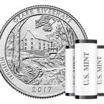 USA 2017 Ozark Riverways Quarter Dollar Coin Rolls