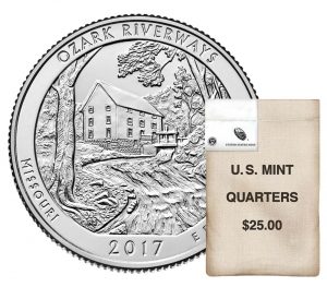 USA 2017 Ozark Riverways Quarter Dollar Coin Bags