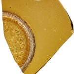 1942 1C Experimental Amber Glass Cent Fragment