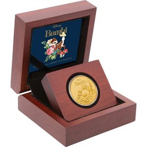 Bambi 75th Anniversary Gold 1/4oz Coin in Box