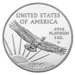 USA 2017 20th Anniversary Platinum Eagle Proof Coin Reverse
