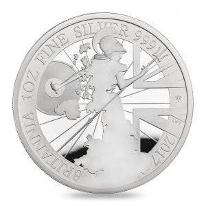UK 2017 Proof Britannia 1oz Silver Coin Reverse