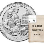 USA 2017 Ellis Island America the Beautiful Quarter Dollar 100 Coin Bags
