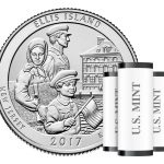 USA 2017 Ellis Island America the Beautiful Quarter Dollar Coin Rolls