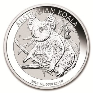 Australia 2018 Perth Mint Silver Koala 1oz Reverse