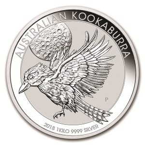 Australia 2018 Perth Mint Silver Kookaburra 1kg Reverse