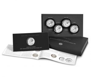 USA 2017 225th Anniversary 4 Medal Silver Set