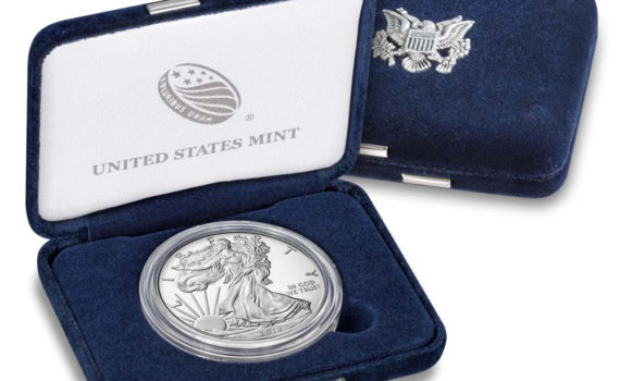 2018 Proof American Silver Eagle Coin in Box