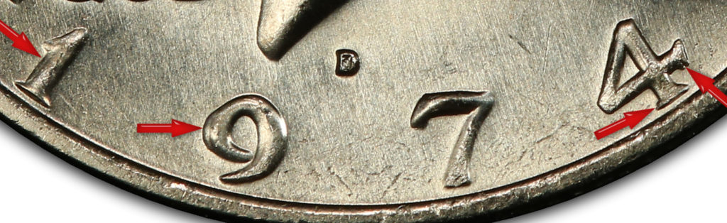 Doubling in the Date of the 1974 D DDO(FS-50-1974D-101)