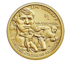 2018 Native American Jim Thorpe Dollar Coin Reverse