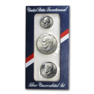 1976 silver 3 coin uncirculated set